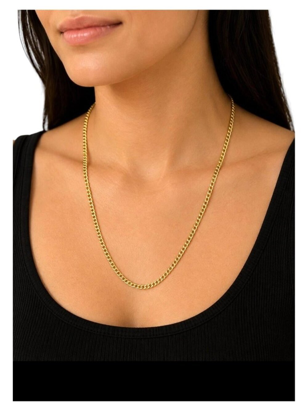 GOLD BLOWOUT SALE- NO OFFER, 14k Italian yellow gold Cuban style necklace 18"